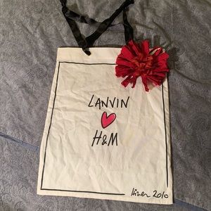 Lanvin for H&M canvas tote bag with flower detail
